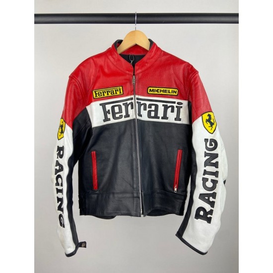 MS Ferrari Racing Leather Jacket