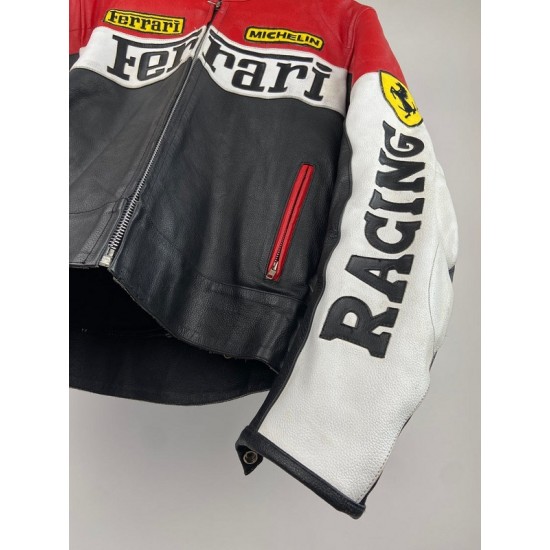 MS Ferrari Racing Leather Jacket