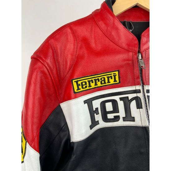 MS Ferrari Racing Leather Jacket