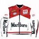 Marlboro Racing Red And White Leather Jacket