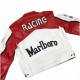 Marlboro Racing Red And White Leather Jacket