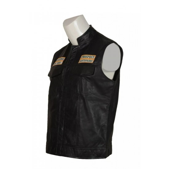 Mayans Southern California Black Biker Motorcycle Leather Vest