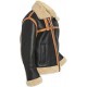 Men B3 Bomber Cargo Style RAF Flying B3 Aviator Black Shearling Jacket