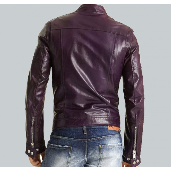 motorcycle jacket purple