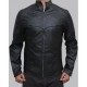 Men's Batman Black Logo Leather Jacket