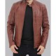 Men's Benjamin Cafe Racer Brown Leather Jacket