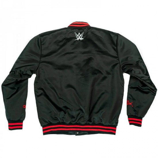 Men's Black with Red Bomber New World Order Jacket