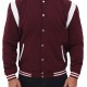 Men's Bomber Varsity Maroon College Jacket