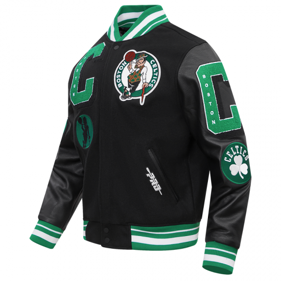 Men's Boston Celtics Mashup Wool Varsity Jacket