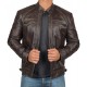 Men's Brown Genuine Lambskin Motorcycle Leather Jacket