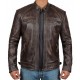 Men's Brown Genuine Lambskin Motorcycle Leather Jacket