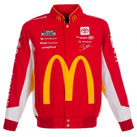 Men's Bubba Wallace JH Design Red McDonald's Twill Driver Jacket