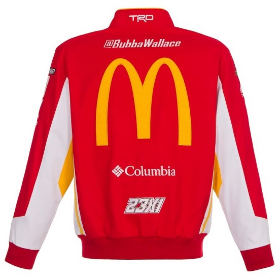 Men's Bubba Wallace JH Design Red McDonald's Twill Driver Jacket