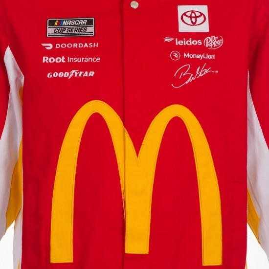 Men's Bubba Wallace JH Design Red McDonald's Twill Driver Jacket