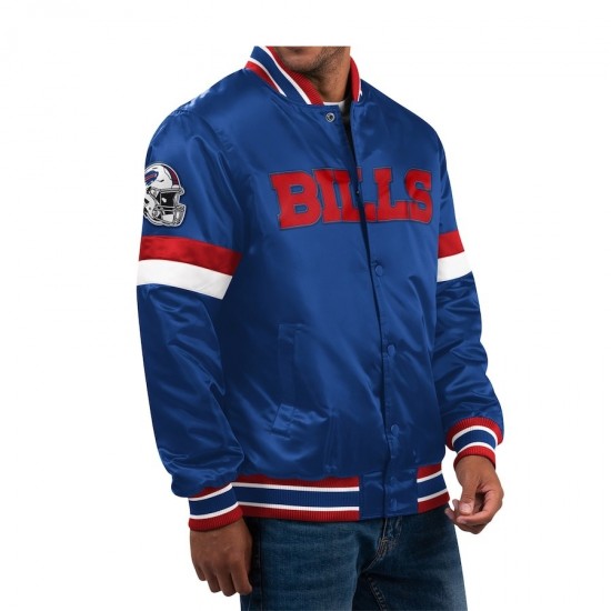 Men's Buffalo Bills Starter Blue Satin Jacket