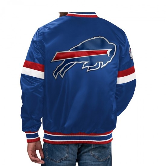 Men's Buffalo Bills Starter Blue Satin Jacket