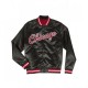 Men's Bulls Black Satin Bomber Jacket