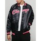 Men's Bulls Black Satin Bomber Jacket