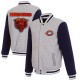 Men's Chicago Bears Gray Reversible Fleece Jacket