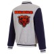 Men's Chicago Bears Gray Reversible Fleece Jacket