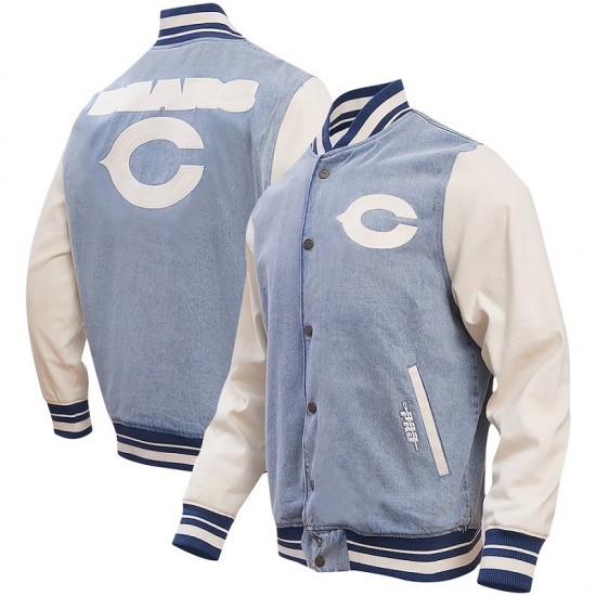 Men's Chicago Bears Pro Standard Denim Varsity Jacket