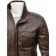 Men's Clothing Genuine Lambskin Leather Jacket Slim Fit Biker Motorcycle Jacket