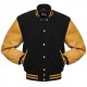 Men's College Varsity Black and Yellow Jacket