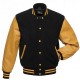 Men's College Varsity Black and Yellow Jacket