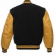 Men's College Varsity Black and Yellow Jacket