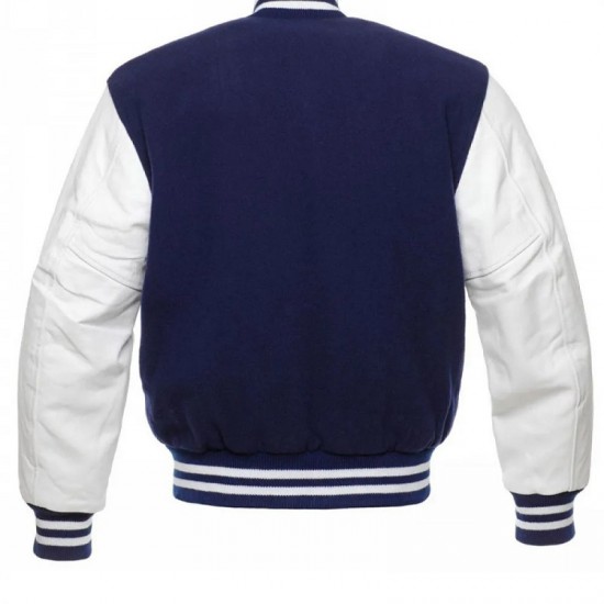 Men's College Varsity Blue With White Jacket