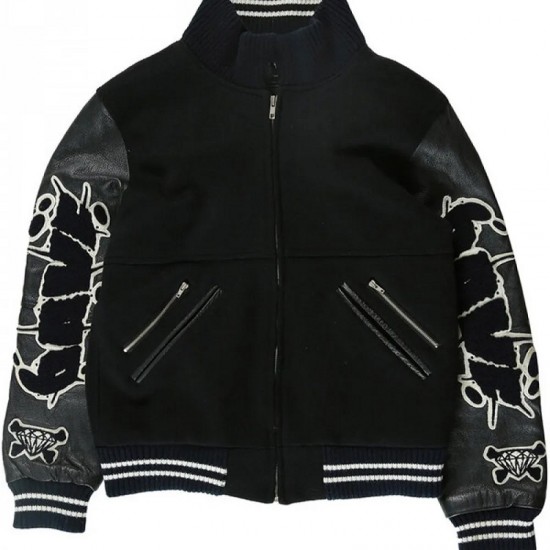 Men's DAVF Undercover Varsity Black Jacket