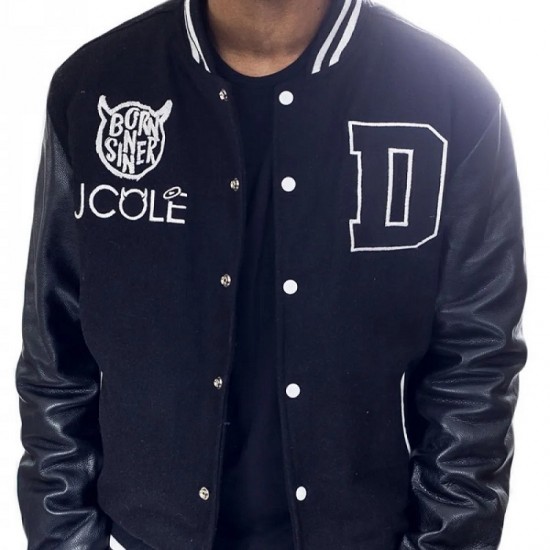 Men's Dreamville J Cole Born Sinner Varsity Bomber Jacket