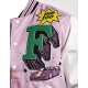 Men's Embroidered Art and Design Dept. Light Purple Varsity Jacket