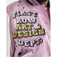 Men's Embroidered Art and Design Dept. Light Purple Varsity Jacket