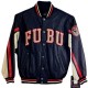 Men's FUBU Bomber Blue Leather Jacket