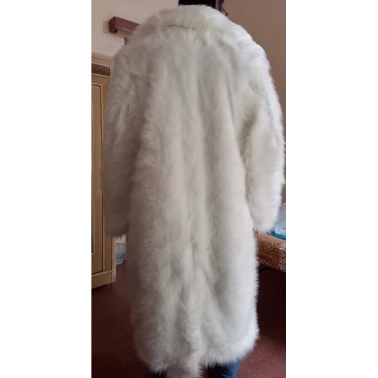 Men's Fur Men Coat Winter Outwear Long Overcoat