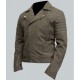 Men's Grey Suede Leather Motorcycle Jacket