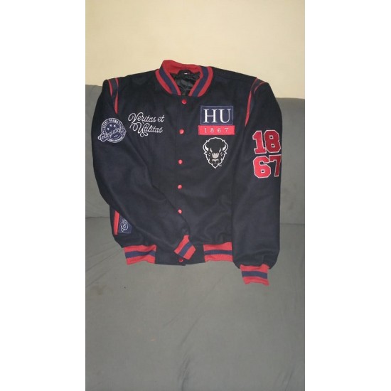 Men's Howard Bison 1867 Biker Varsity Jacket