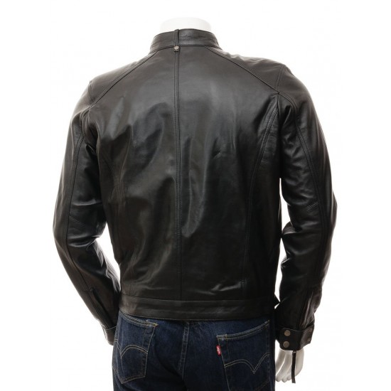 Men's Iconic Simple Classic Real Leather Biker Jacket