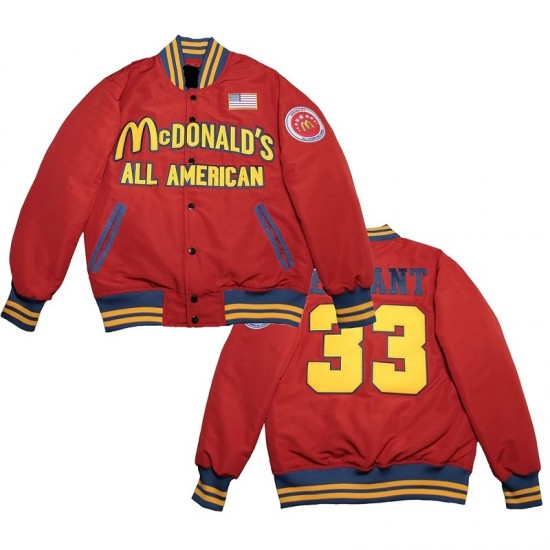 Men's McDONALD'S All American 33 Bryant Red Baseball Satin Jacket