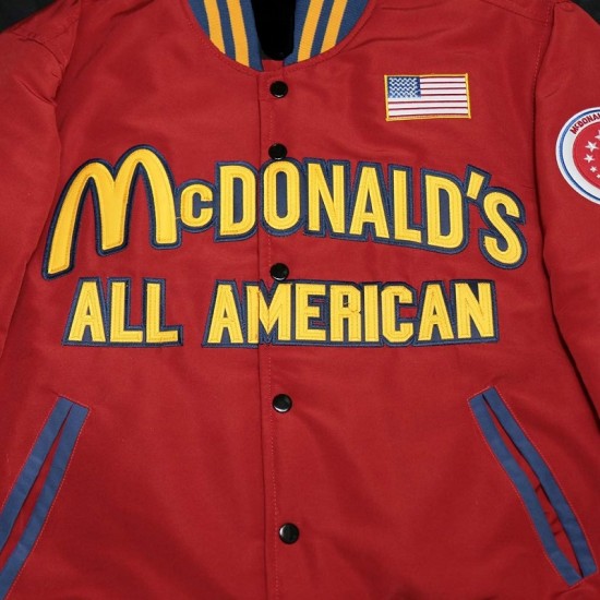 Men's McDONALD'S All American 33 Bryant Red Baseball Satin Jacket