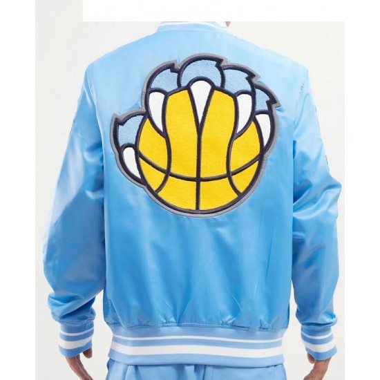 Men's NBA Memphis Grizzlies Retro Classic Rib Satin Jacket