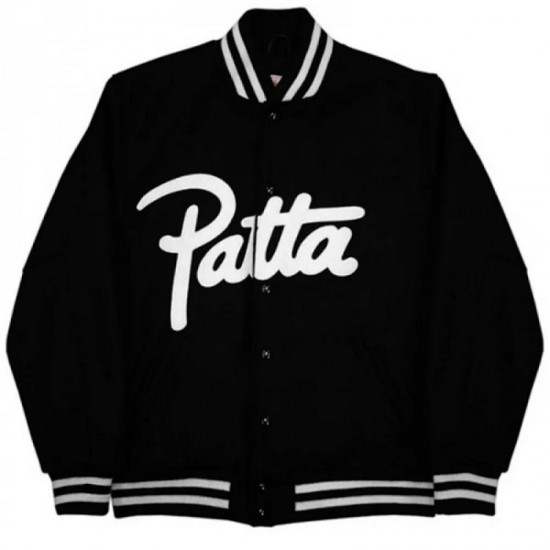 Men's Patta Varsity Black Jacket