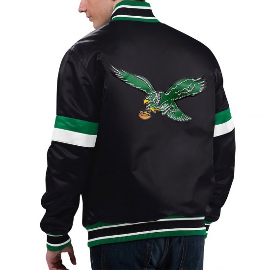 Men's Philadelphia Eagles Starter Black Gridiron Classics Varsity Jacket