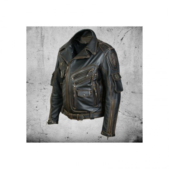 Men's Premium Leather Motorcycle Jacket