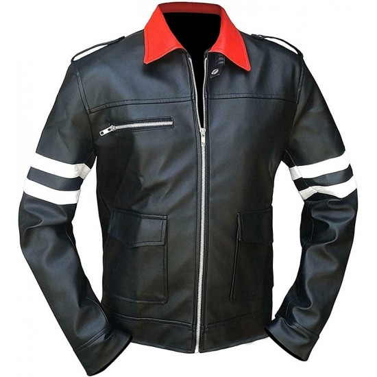 Men's Prototype Alex Mercer Dragon Black Costume Bomber Leather Jacket