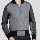 Men's Reigning Champ Bomber Grey and Black Jacket