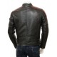 Men's Retro Cafe Racer Style Real Leather Biker Jacket