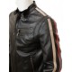 Men's Retro Cafe Racer Style Real Leather Biker Jacket