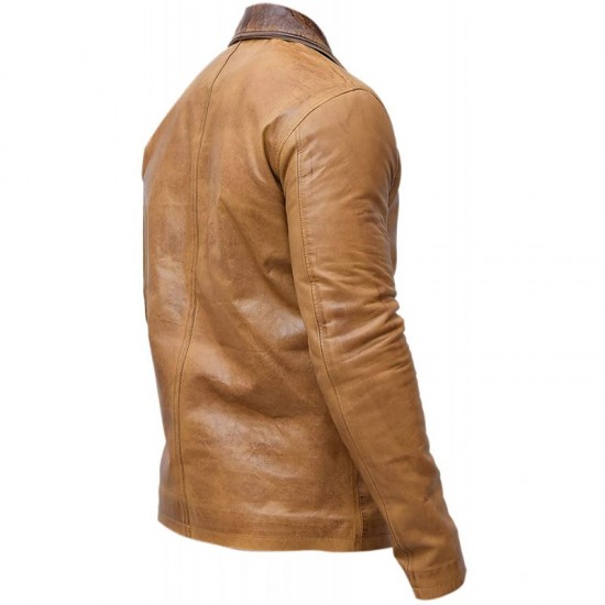 Men's Retro Dead 2 Genuine Leather Jacket Coat